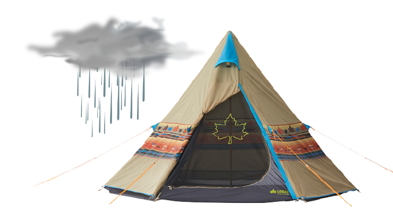 ロゴスの新作ワンポールテント「Tradcanvas Tepee 2ルーム 300」の仕様 